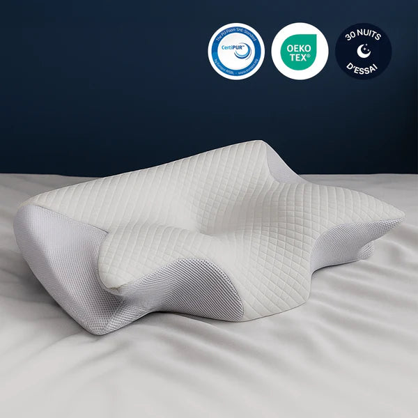 The Spanio™ pillow transforms restless nights into deep, pain-free sleep