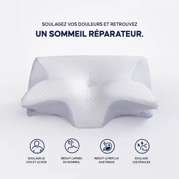 The Spanio™ pillow transforms restless nights into deep, pain-free sleep
