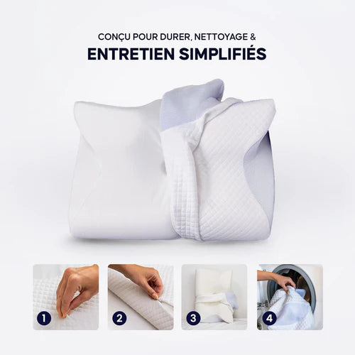 The Spanio™ pillow transforms restless nights into deep, pain-free sleep