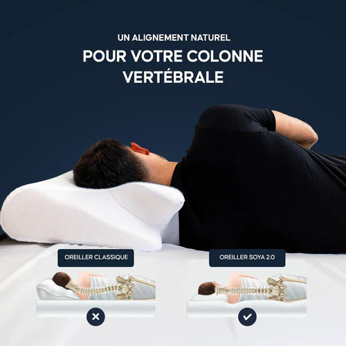 The Spanio™ pillow transforms restless nights into deep, pain-free sleep